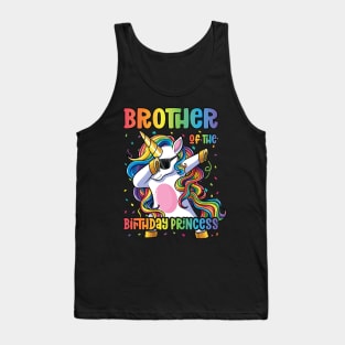 Brother of the Birthday Princess Dabbing Unicorn Girl Tank Top